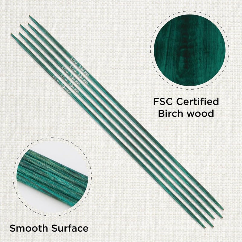 Knit Pro Dreamz Double Pointed Needles 6" (15cm) | US Size 0 (2mm) - Image 1